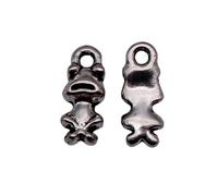 Frog Charms For Bookmark Decorations, 11x4.4mm, Antique Silver Color, 40 Pieces