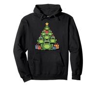 Frog Christmas Tree Funny Frog Xmas Pullover Hoodie