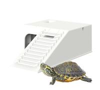 Frog Climbing Platform - Turtle Terrace with Shelter House and Flat Surface | Reptile Climbing Stage Habitat Accessories, Water Filter Design Platform for Small Turtle Bibemy Terrarium Tank