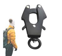 Frog Clip Dog Leash Connector, Metal Swivel Hook for Pets with Secure Lock, 360° Rotation Hardware with Quick Release, Black Finish Ideal for Hiking Training, 50g