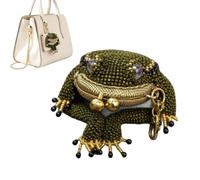 Frog Coin Purse, Cute Kiss Lock Keychain Bag Charm