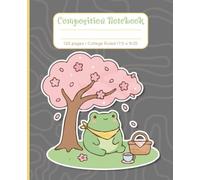 Frog Composition Notebook | Frog Journal for Girls | College Ruled | 7.5 x 9.25 | 120 Pages | Frog Notebook for Women
