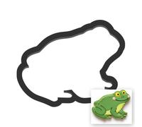Frog Cookie Cutter with Easy Push Design (3 inches)