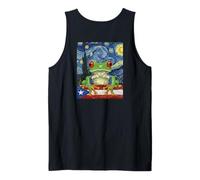 Frog Coqui Van Gogh Starry Night Art Tank Top