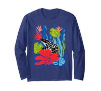 Frog Core Biology is Fun Cottagecore Frogcore Colorful Funny Long Sleeve T-Shirt