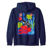 Frog Core Biology Is Fun Cottagecore Frogcore Colorful Funny Zip Hoodie