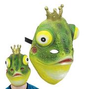 Frog Cosplay - Realistic Green Creature Headwear, Soft Flexible Ornament for Fancy Dress, Full Face Theatre Decoration, Adorable Cartoon Inspired Clothing