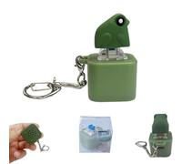 Frog Croaking Fidget Toy, Fun Rechargeable Keychain with Colorful Lights, Adult Animal Sound Single Button Keychain, Stress Reliever for Anxiety & Sensory Fun (Green-1PC)