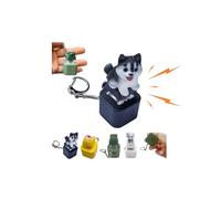 Frog Croaking Fidget Toy - Rechargeable Frog Croaking Keychain,Cute Funny Pig/Dog/Cat CroakingStress Reliever with Colorful Lights,Stress-Relieving Clicky Keyboard,Fun&Portable Anxiety Relief Toy