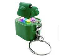 Frog Croaking Fidget Toy, Rechargeable Frogs Keychain with Sound LED Lights, Frog Keycaps Fidget Clicker, Fun & Portable Stress Relief Sensory Toy for Adults Anxiety Relief