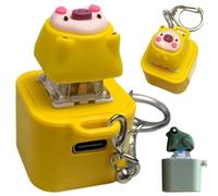 Frog Croaking Fidget Toy - Rechargeable Quacking Duck Keychain, Quacking Duck Stress Reliever with Colorful Lights, Fun & Portable Anxiety Relief Toy