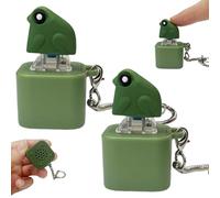 Frog Croaking Keychain with Sound, Rechargeable Stress Reliever Keycaps with Colorful Lights, Adults Fun Frog Fidget Keyboard Clicker for ADHD and Autism