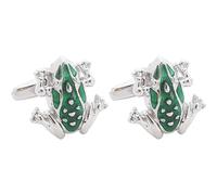 Frog Cufflinks 1 Pair Alloy Men Shirt Sleeve Links Green