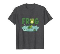 Frog: Cute Pond Life for Nature Lovers T-Shirt, Men, Dark Heather Grey, XXL