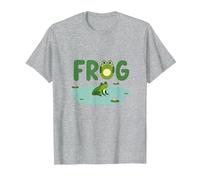 Frog: Cute Pond Life for Nature Lovers T-Shirt, Men, Heather Grey, L