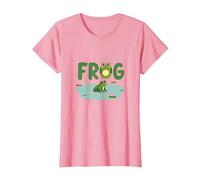 Frog: Cute Pond Life for Nature Lovers T-Shirt, Women, Pink, L