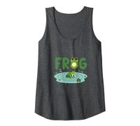 Frog: Cute Pond Life for Nature Lovers Tank Top, Women, Dark Heather Grey, L