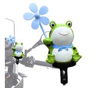 Frog Cycle Handlebar Ornament - Frog Cycle Ornaments | Resin CycleHandlebars MountFrog Doll, Windmill CycleHandlebar Decoration for Scooter