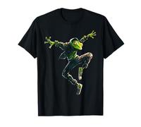 Frog Dance Portrait Fun Animal Motif Illustration Frog T-Shirt