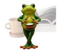Frog Decor,Playing Musical Instrument Animal Statue Ornament | Realistic Handicraft Model Ornament for Home Decoration Birthday Party Favors Men Women Adults Shelf Tabletop Desk Bathroom