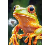 Frog Diamond Art Kits Adults, Diamond Painting Animal Crystal Art Kits for Adults Kids DIY Square Full Drill Gem Dots Embroidery Paintings Crafts Picture for Beginners, Room Decor Gifts 80x110cm 2a-6I