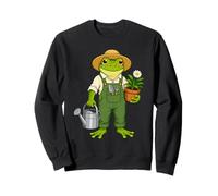 Frog Dressed As A Gardener Funny Frog Lover Gardening Sweatshirt
