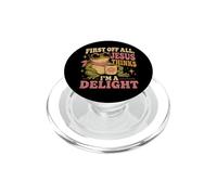 Frog Drinking Coffee First Of All Jesus Thinks I'm A Delight PopSockets PopGrip for MagSafe