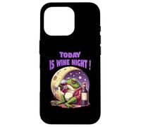 Frog Drinking Wine Under the Moon - Today is Wine Night Frog Case for iPhone 16 Pro