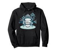 Frog Eating Kawaii Neko Japanese Noodles Anime Samurai hat Pullover Hoodie