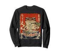 Frog Eating Ramen Noodles Ukiyo-e Cute Sweatshirt