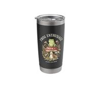 Frog Enthusiast Member Since Birth Toad Mushroom Cottagecore Stainless Steel Insulated Tumbler