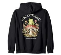 Frog Enthusiast Member Since Birth Toad Mushroom Cottagecore Zip Hoodie