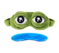 Frog Eye Patch - Frog Eye Sleep Mmask, 3D Frogs Eyee Mmask | Frogs Fun Eyee Cover with Gel Bag | Kids Eyes Patch, Adult Eyes Patches, Sleep Face Cover, Skin-Friendly, for Hotel, Nap, Travel, Train