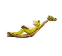 Frog Figurine - Cute Resin Frog Garden Statue | Lawn Ornaments for Desk Tabletop Pond Offices Home Lawn Patio Yard Outdoor