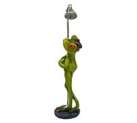 Frog Figurine,Garden Shower Frog Statues - Garden Sculptures & Statues, Funny Patio Frog Statue, Outdoor Decor for Patio Pond