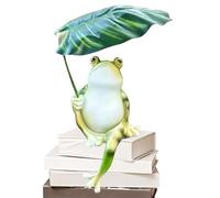 Frog figurine: the garden decoration The frog statue is made of exquisitely processed owner's wood, and can withstand harsh weather, and it is a figurine ornament