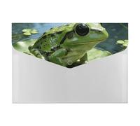 Frog File Organizer,Portable Premium Accordion File Folder with 6 Pockets, Receipt Paper and Bill Document Organizer - Aesthetic Paper Organizer Folder for Home,Office
