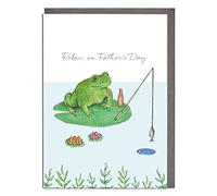 Frog Fishing Father's Day Card - 'Relax, On Fathers Day' - Card for Him