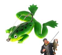 Frog Fishing Lure - Bass Bait, Lifelike Frog Lure, Floating Fishings Bait, Outdoor Fishing Tackle | Durable String Construction, Realistic Swimming Action, Freshwater Predator Catch