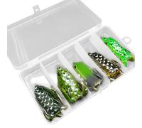 Frog Fishing Lures, Trout and Bass Fishing Lures | Artificial Fishing Frog Lure Swimbait | Reusable Soft Simulation Baits, 5 Pieces for Saltfish and Baits