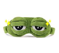 Frog Fluff Eye Mask for Sleeping Creative Cartoon Fluff Eyeshade Funny Gift Cute Sleep Eyeshade Green (1 Pcs)