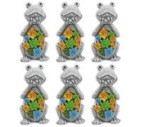 ILFD Group Ltd Solar Frog Garden Ornament 24Cm / 9.5" - Pack Of 6