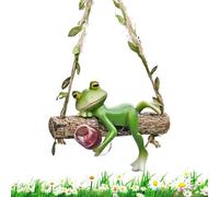 Frog Garden Statue, Decorative Animal Sculpture, 4.72x2.17x3.15 Inches Frame with Build, Comfortable Home Accessory Tool, Stylish Compact Gear with Modern Design, Funny Frog Ornament for Bedroom