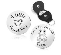Frog Gifts For Women Frog Keyring Frog Lovers Gift Just A Girl Who Loves Frogs Crazy Frog Gift Pocket Hugs For Friends Frog Themed Gifts For Frog Lovers Frog Presents Christmas For Her Daughter