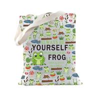 Frog Gifts Frog Meme Tote Bag for Frog Lovers Toad Lovers Garden Frog Gift Nature Gift (Frog Tote)