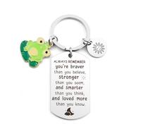 Frog Gifts Inspirational Emotional Support Positive Affirmation Motivational Cheer Up Christmas Valentines Fathers Day Mothers Day Birthday International Womens Day Frog Keyring Gifts for Women Men
