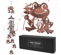 Frog Gifts Wind Chimes for Outside, Outdoors Metal Frogs Windchimes with S Hook for Women Men Mom Grandma, Sympathy Memorial Frog Gift for Birthday Home Patio Porch Backyard Yard Garden Decoration