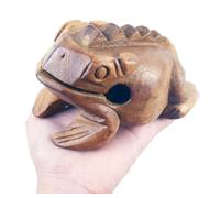 Frog guiro wood block musical instrument Percussion Musical Instrument Perfect size Natural Wood Güiro Frog. (5.5 inches-14.0 cm.)