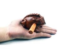 Frog guiro wood block musical instrument Percussion Musical Instrument Perfect size Natural Wood Güiro Frog. (3.25 inches-8.0 cm.)