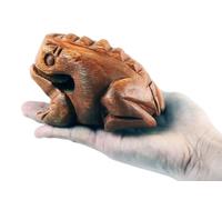 Frog guiro wood block musical instrument Percussion Musical Instrument Perfect size Natural Wood Güiro Frog. (4.75 inches -12.0 cm.)